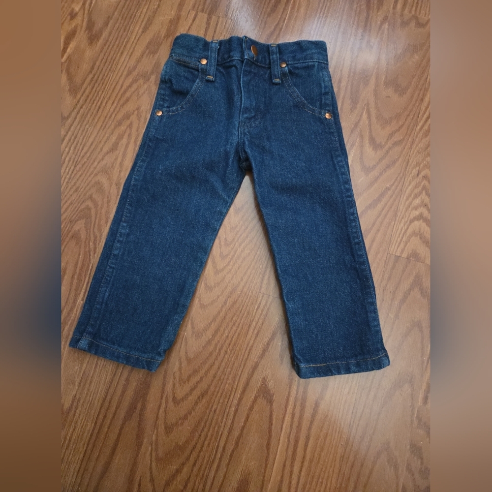 Wranglers‎ Dark Blue Denim Jeans Cowboy Western Bootcut Ajaxable Waist